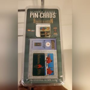 New Vintage 1996 Atlanta Olympic Games Rowing Pin And Card